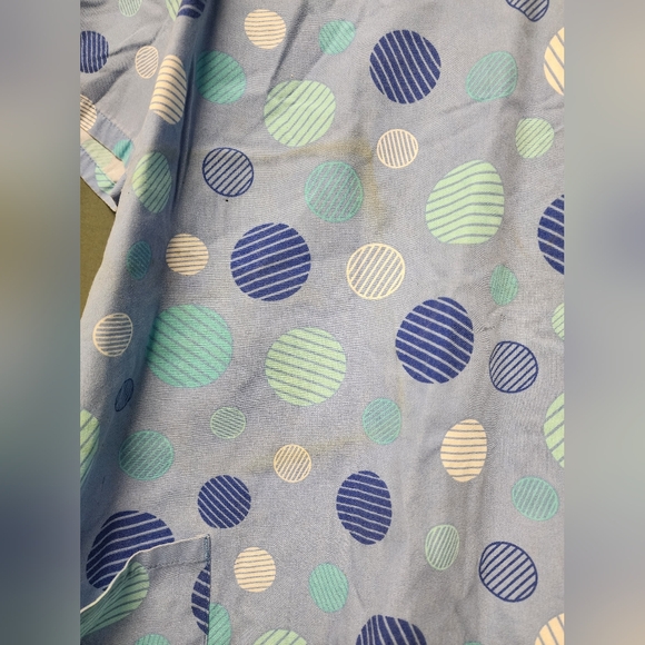 Women's SB Scrubs- Size XL- Blue/Green striped circles - Picture 3 of 5